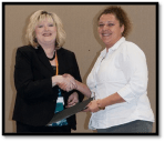 Diane Kolosionek, ALAO Diversity Committee Chair, and Carissa Thatcher, Recipient of the 2012-2013 ALAO Diversity Scholarship