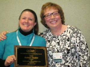 Award winner Kathryn Venditte (on left) with Betsy Blankenship.